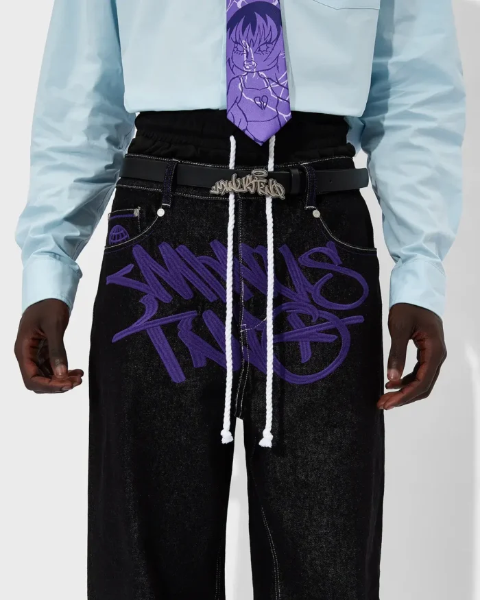Minus Two Graff Noir Jeans(Logo Violet) (5)